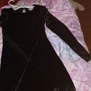 Black velvet dress